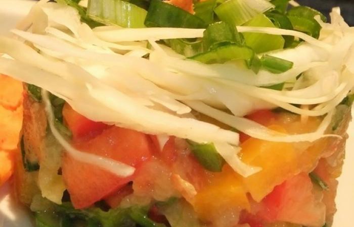 Rgime Dukan (recette minceur) : Salade de poivrons et choux / pommes #dukan https://www.proteinaute.com/recette-salade-de-poivrons-et-choux-pommes-4686.html