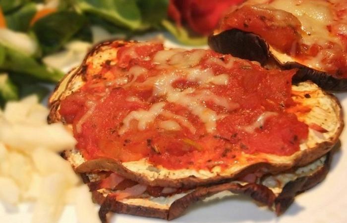 Rgime Dukan (recette minceur) : Crpes d'aubergine tomate jambon #dukan https://www.proteinaute.com/recette-crepes-d-aubergine-tomate-jambon-4730.html