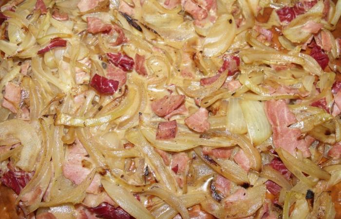 R�gime Dukan (recette minceur) : Tarte flamb�e dudu #dukan https://www.proteinaute.com/recette-tarte-flambee-dudu-4768.html