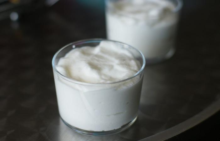 Régime Dukan (recette minceur) : Mousse à la pêche #dukan https://www.proteinaute.com/recette-mousse-a-la-peche-4905.html