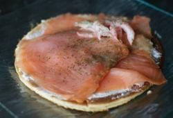 Recette Dukan : Pizza au saumon et carr frais 