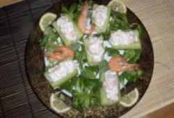 Recette Dukan : Barquettes de concombre farcie aux crevettes