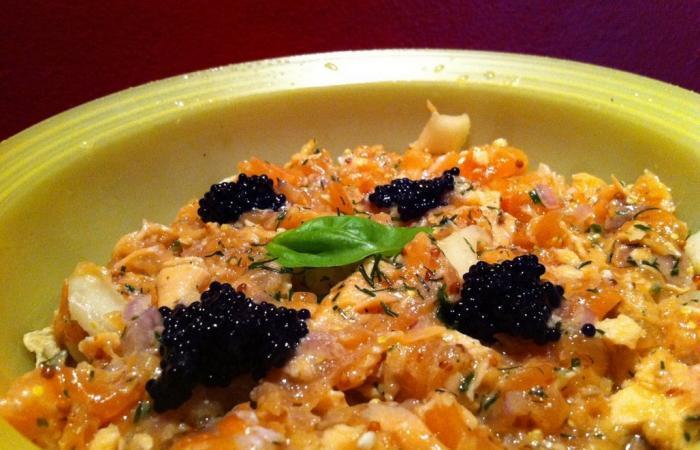 Régime Dukan (recette minceur) : Tartare aux 2 saumons délicieux #dukan https://www.proteinaute.com/recette-tartare-aux-2-saumons-delicieux-4947.html