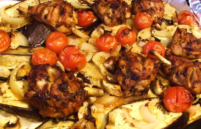 Rgime Dukan (recette minceur) : Cuisses de poulet rties et ses lgumes #dukan https://www.proteinaute.com/recette-cuisses-de-poulet-roties-et-ses-legumes-5002.html