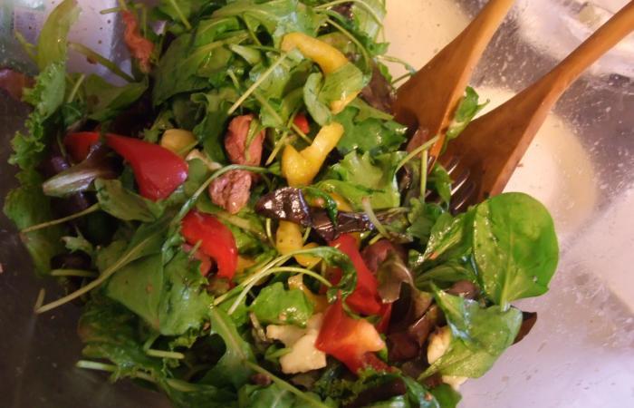 Salade de roquette et foie de volaille