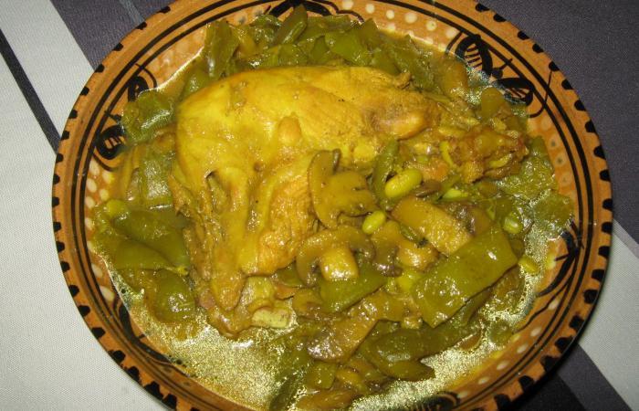 Rgime Dukan (recette minceur) : Tajine de poulet et haricots verts #dukan https://www.proteinaute.com/recette-tajine-de-poulet-et-haricots-verts-5020.html