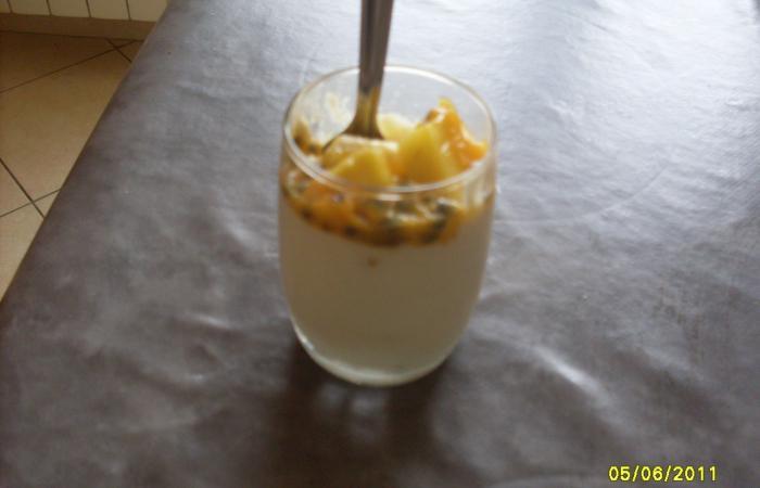 Rgime Dukan (recette minceur) : Mousse dlicieuse  la mangue (et fruit de la passion)  #dukan https://www.proteinaute.com/recette-mousse-delicieuse-a-la-mangue-et-fruit-de-la-passion-5024.html