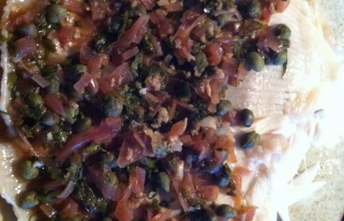 R�gime Dukan (recette minceur) : Aile de raie au vinaigre de cidre et c�pres #dukan https://www.proteinaute.com/recette-aile-de-raie-au-vinaigre-de-cidre-et-capres-5026.html