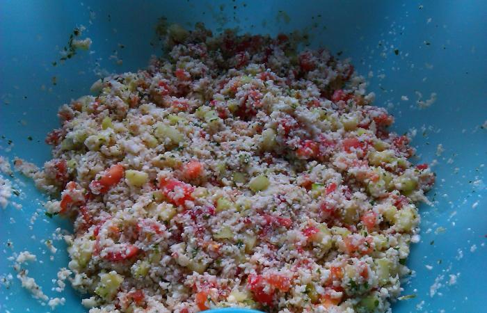 R�gime Dukan (recette minceur) : Taboul� de choux fleur au concombre #dukan https://www.proteinaute.com/recette-taboule-de-choux-fleur-au-concombre-5041.html