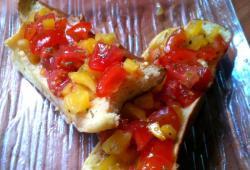 Recette Dukan : Bruschetta tomate et poivron