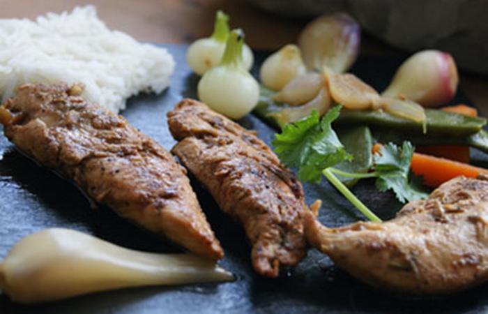 Régime Dukan (recette minceur) : Wok d'aiguillettes de poulet aux épices #dukan https://www.proteinaute.com/recette-wok-d-aiguillettes-de-poulet-aux-epices-5074.html