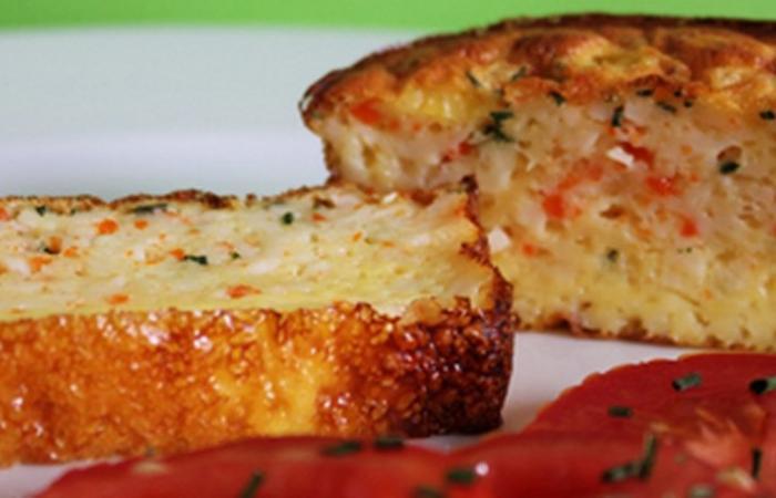 R�gime Dukan (recette minceur) : Cake au surimi � la ciboulette #dukan https://www.proteinaute.com/recette-cake-au-surimi-a-la-ciboulette-5119.html