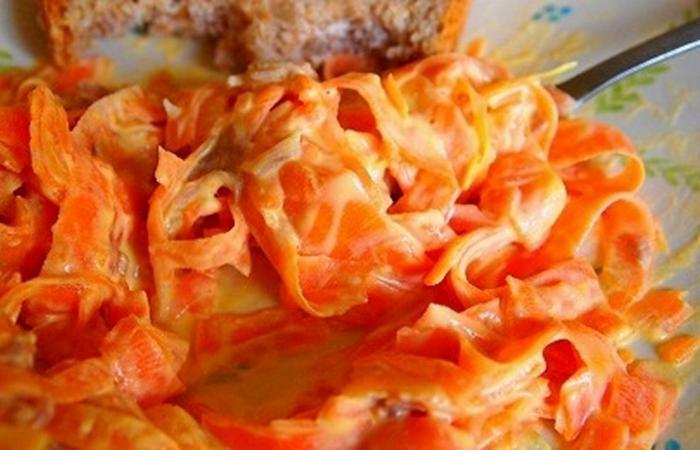 Rgime Dukan (recette minceur) : Tagliatelles de carotte  la carbonara #dukan https://www.proteinaute.com/recette-tagliatelles-de-carotte-a-la-carbonara-5197.html