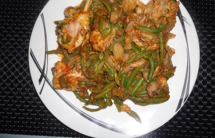 R�gime Dukan (recette minceur) : Poulet Haricots verts #dukan https://www.proteinaute.com/recette-poulet-haricots-verts-5207.html