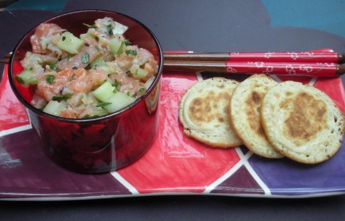 Tartare de saumon et ses blinis