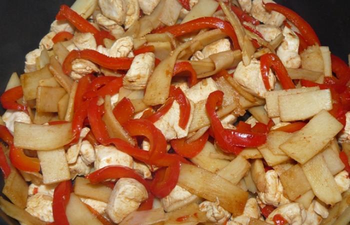 Rgime Dukan (recette minceur) : Wok de poulet faon crole #dukan https://www.proteinaute.com/recette-wok-de-poulet-facon-creole-5353.html
