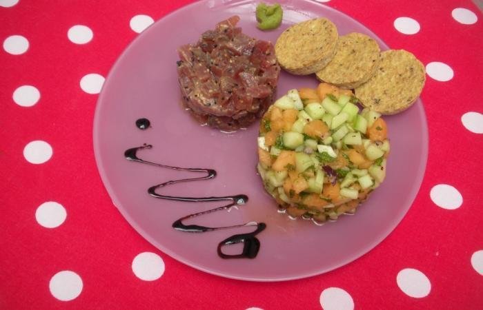 Régime Dukan (recette minceur) : Duo de tartares #dukan https://www.proteinaute.com/recette-duo-de-tartares-5383.html