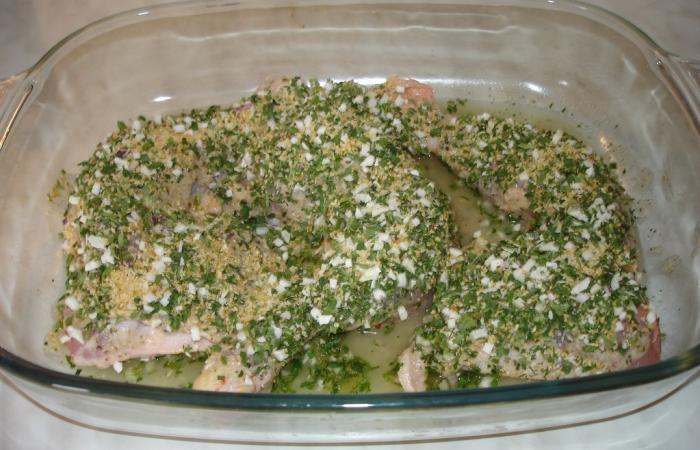 R�gime Dukan (recette minceur) : Cuisses de poulet d�graiss� en cro�te d'herbes #dukan https://www.proteinaute.com/recette-cuisses-de-poulet-degraisse-en-croute-d-herbes-5386.html