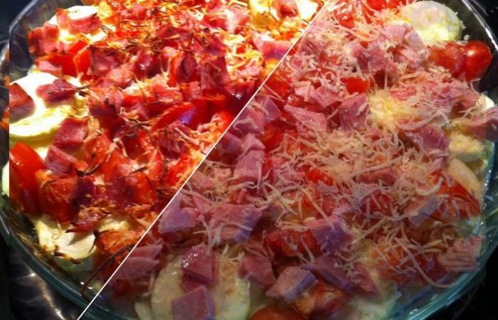 Régime Dukan (recette minceur) : Gratin de courgettes et tomates #dukan https://www.proteinaute.com/recette-gratin-de-courgettes-et-tomates-5394.html