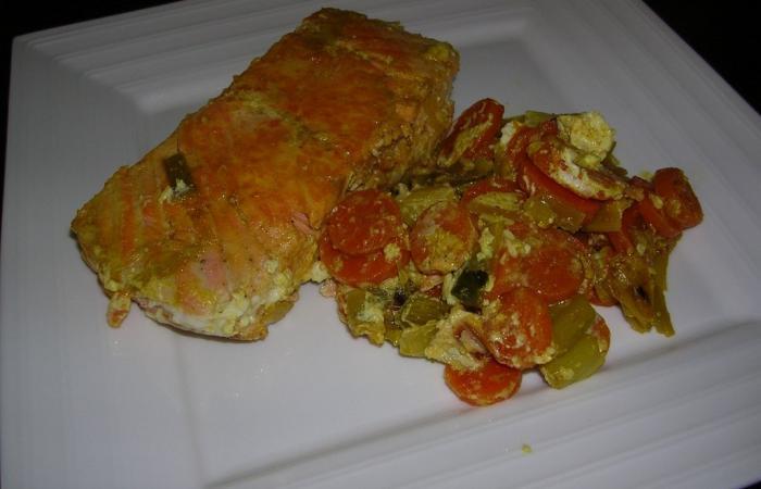 Rgime Dukan (recette minceur) : Pav de saumon au curry sur son lit de carottes et poireaux #dukan https://www.proteinaute.com/recette-pave-de-saumon-au-curry-sur-son-lit-de-carottes-et-poireaux-5408.html