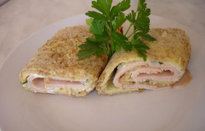 R�gime Dukan (recette minceur) : Rouleaux poulet carr�s frais #dukan https://www.proteinaute.com/recette-rouleaux-poulet-carres-frais-5441.html