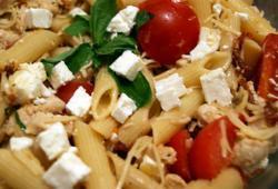 Recette Dukan : Salade de pates au poulet, tomates cerise et tomates séchées