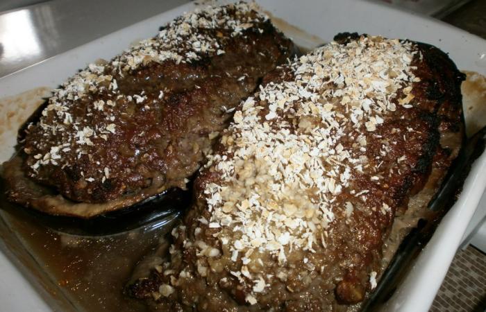 R�gime Dukan (recette minceur) : Aubergine farcie #dukan https://www.proteinaute.com/recette-aubergine-farcie-5516.html