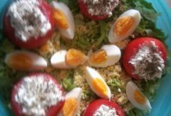 Recette Dukan : Salade de Tomate au chevre chaud