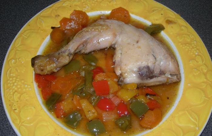 R�gime Dukan (recette minceur) : Poulet aux trois poivrons #dukan https://www.proteinaute.com/recette-poulet-aux-trois-poivrons-5780.html