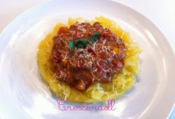 Recette Dukan : Courge spaghetti à la bolognaise