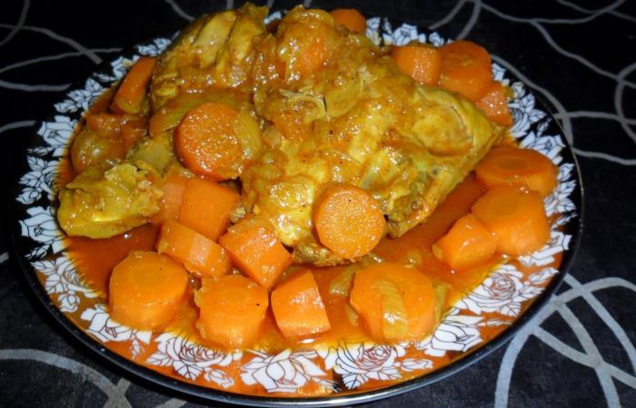 Rgime Dukan (recette minceur) : Poulet oriental aux carottes #dukan https://www.proteinaute.com/recette-poulet-oriental-aux-carottes-5986.html