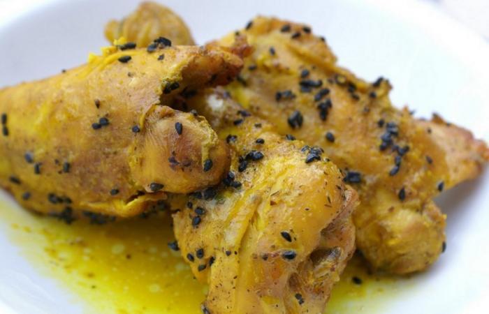 R�gime Dukan (recette minceur) : Poulet au sanouj ou nigelle #dukan https://www.proteinaute.com/recette-poulet-au-sanouj-ou-nigelle-5996.html