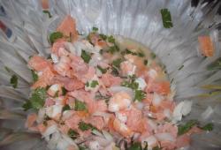 Recette Dukan : Ceviche saumon  crevette