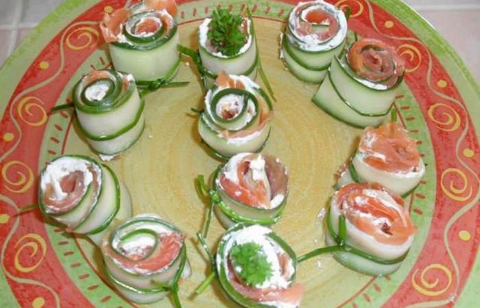 Régime Dukan (recette minceur) : Roulés aux concombres #dukan https://www.proteinaute.com/recette-roules-aux-concombres-6135.html