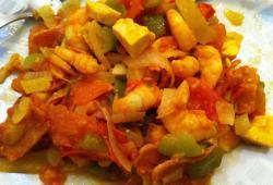 Recette Dukan : Pole de crevettes, jambon et tofu asiatique