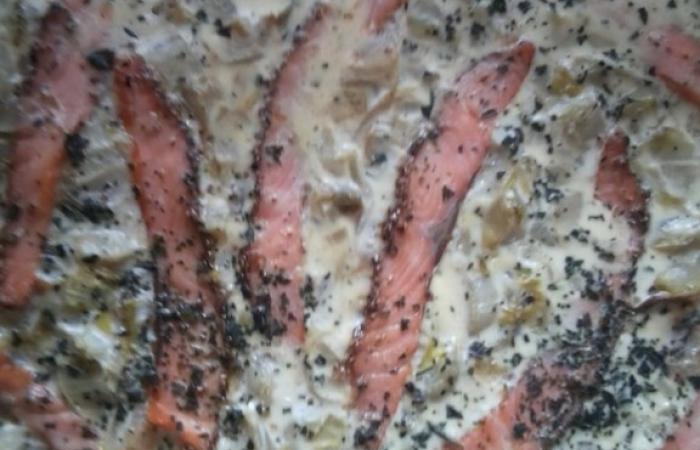 Rgime Dukan (recette minceur) : Tarte aux endives et saumon #dukan https://www.proteinaute.com/recette-tarte-aux-endives-et-saumon-6162.html
