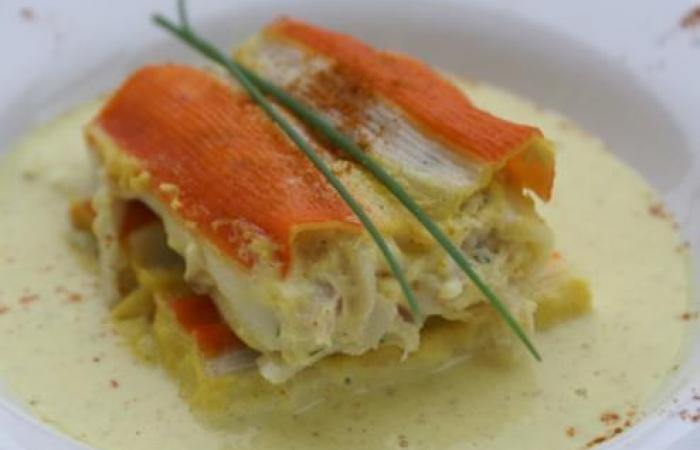 R�gime Dukan (recette minceur) : Cannelloni de surimi au poisson sauce curry #dukan https://www.proteinaute.com/recette-cannelloni-de-surimi-au-poisson-sauce-curry-6189.html