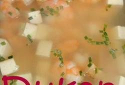 Recette Dukan : Soupe tofu-crevettes