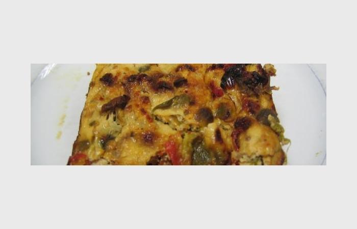 R�gime Dukan (recette minceur) : Cake poulet, poivrons et tomates s�ch�es #dukan https://www.proteinaute.com/recette-cake-poulet-poivrons-et-tomates-sechees-6686.html
