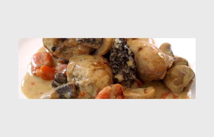 R�gime Dukan (recette minceur) : Blanquette de volaille aux morilles #dukan https://www.proteinaute.com/recette-blanquette-de-volaille-aux-morilles-6767.html