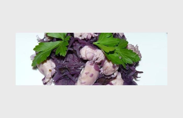 Régime Dukan (recette minceur) : Compotée de chou rouge, viande des Grisons et poulet #dukan https://www.proteinaute.com/recette-compotee-de-chou-rouge-viande-des-grisons-et-poulet-6820.html