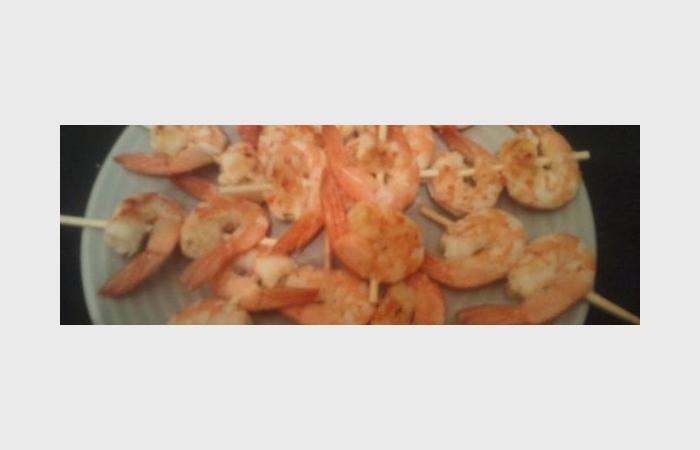 R�gime Dukan (recette minceur) : Mini brochettes de crevette marin�es  #dukan https://www.proteinaute.com/recette-mini-brochettes-de-crevette-marinees-6938.html