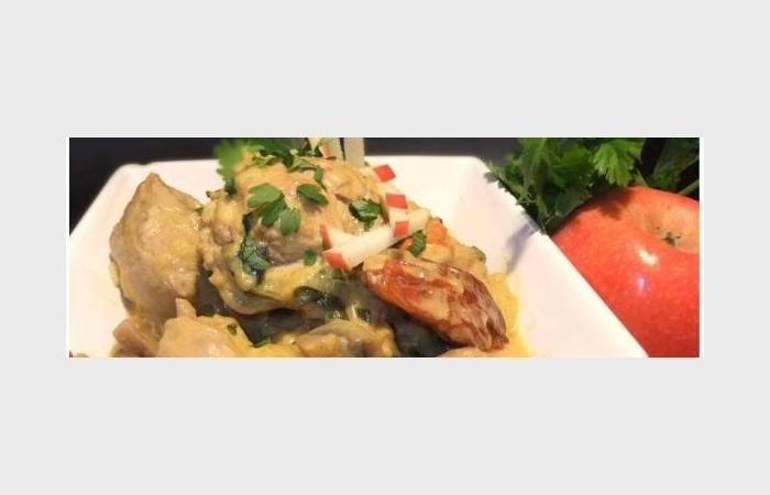 Régime Dukan (recette minceur) : Sot l'y laisse de dinde au curry et pomme #dukan https://www.proteinaute.com/recette-sot-l-y-laisse-de-dinde-au-curry-et-pomme-6953.html