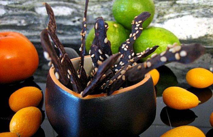 R�gime Dukan (recette minceur) : Sarments orange s�same #dukan https://www.proteinaute.com/recette-sarments-orange-sesame-6986.html