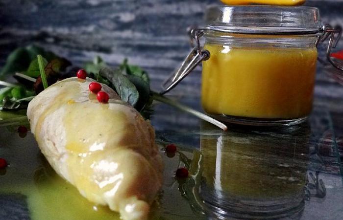 Poulet sauce safran et baies roses
