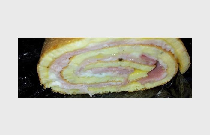 R�gime Dukan (recette minceur) : Omelette roul�e jambon fromage  #dukan https://www.proteinaute.com/recette-omelette-roulee-jambon-fromage-7425.html