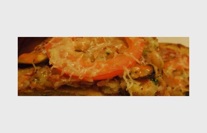 R�gime Dukan (recette minceur) : Pizza aux fruits de mer #dukan https://www.proteinaute.com/recette-pizza-aux-fruits-de-mer-7430.html