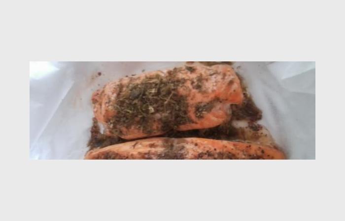 Rgime Dukan (recette minceur) : Pavs de saumon  l Ao - nori #dukan https://www.proteinaute.com/recette-paves-de-saumon-a-l-ao-nori-7455.html