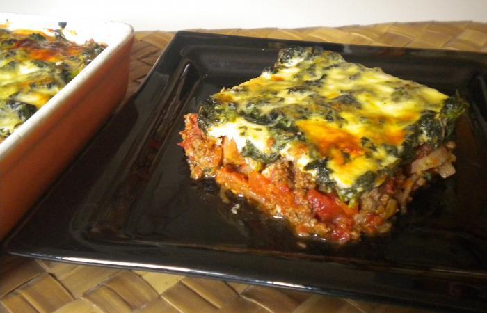 R�gime Dukan (recette minceur) : Gratin de boeuf/tomates/�pinards #dukan https://www.proteinaute.com/recette-gratin-de-boeuf-tomates-epinards-7523.html