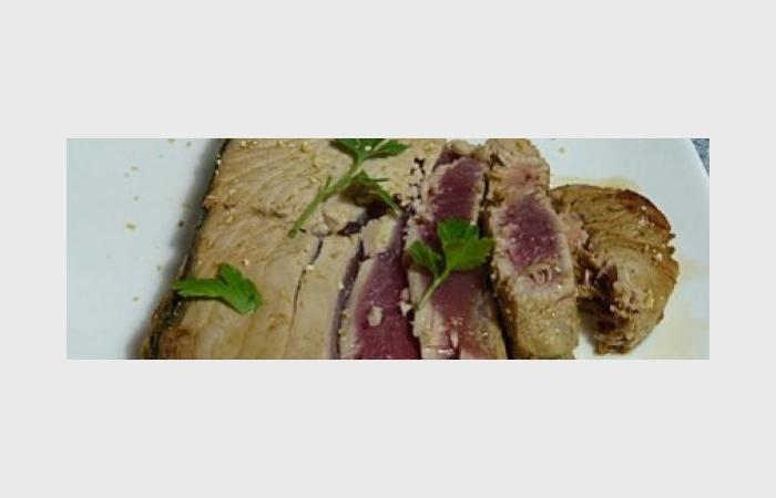 Rgime Dukan (recette minceur) : Steak de thon ponzu et zestes de yuzu #dukan https://www.proteinaute.com/recette-steak-de-thon-ponzu-et-zestes-de-yuzu-7568.html
